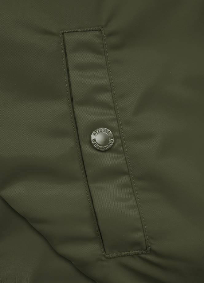 Kurtka męska przejściowa wiosenna Pit Bull MA 1 Logo Flight Jacket 2 bomber zielona