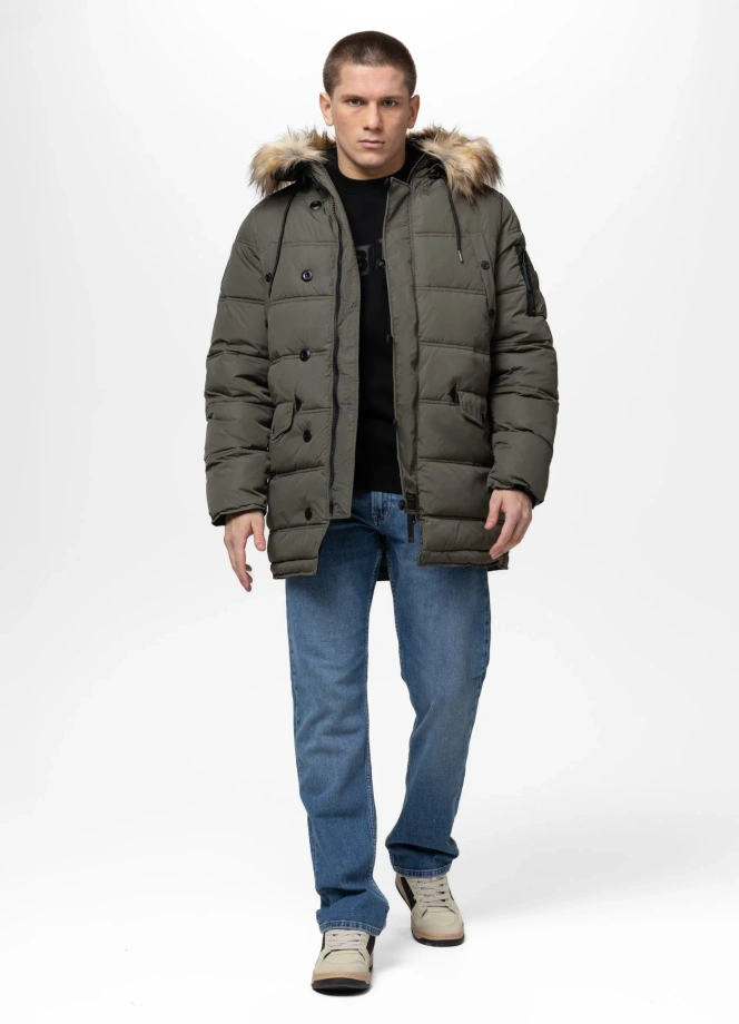 Kurtka zimowa męska parka Pit Bull Kingston II oliwkowa