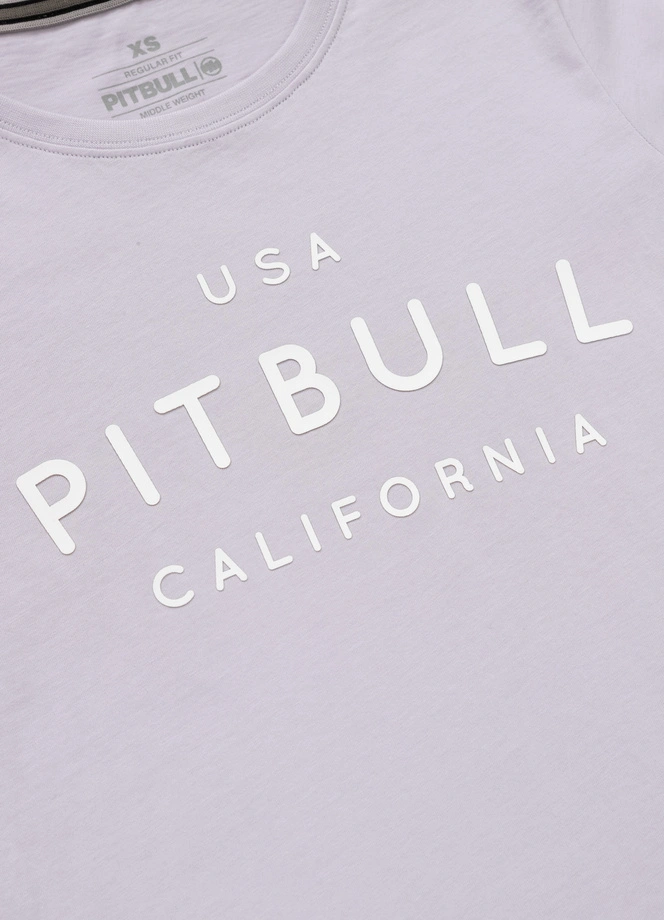 Koszulka t-shirt damska Pit Bull Pitbull USA CAL lila fioletowa