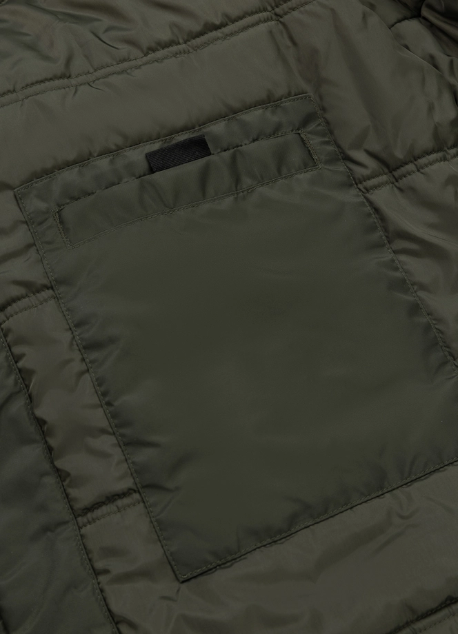 Kurtka męska przejściowa bejsbolówka Pit Bull Detroit ciemno zielona