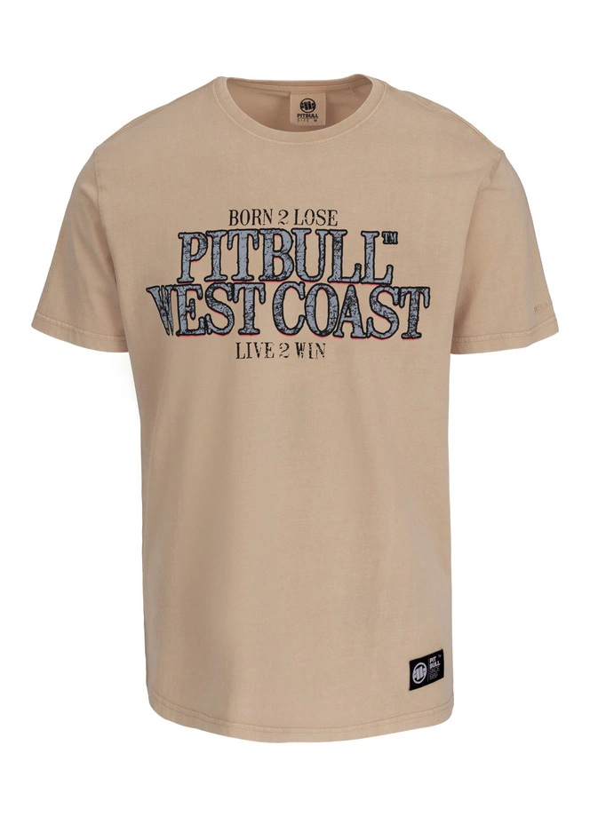 Koszulka męska T-Shirt Pit Bull Pitbull Denim Washed Ace Of Spades II beżowa