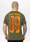 Koszulka męska T-Shirt Pitbull Eighty Nine Dog oliwkowa zielona
