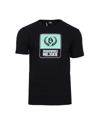 Koszulka męska t-shirt Środowisko Miejskie Laur Mint czarna