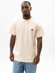 Koszulka t-shirt męski Jigga Wear Haft Simple Crown beżowa