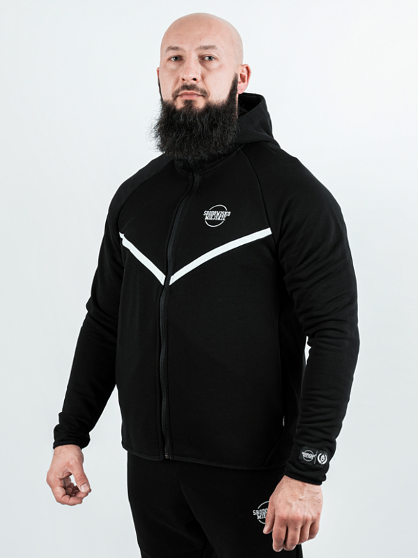 Bluza męska z kapturem Środowisko Miejskie Classic Tech czarna/biała