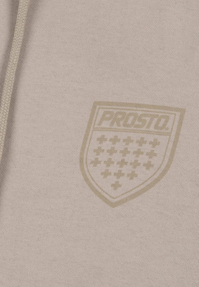 Bluza męska rozpinana z kapturem Prosto Shield beżowa