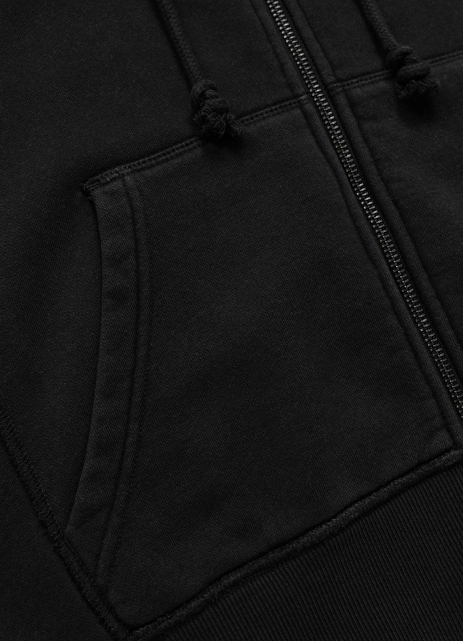 Bluza damska z kapturem ZIP Pitbull Washed Lovia ciemno grafitowa