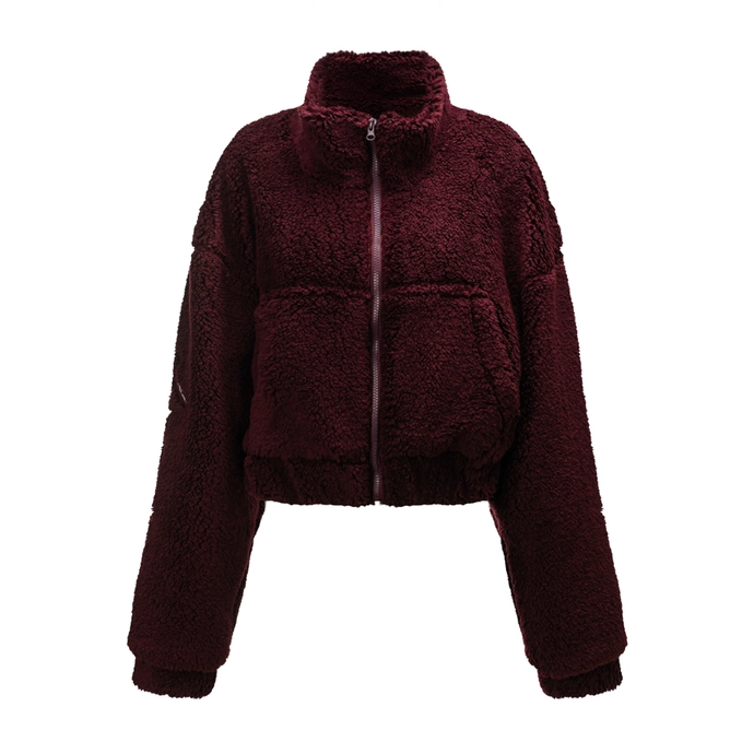 Bluza damska rozpinana Olavoga Tedi bordowa