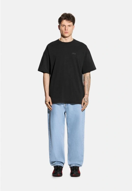 Koszulka męska t-shirt oversize Prosto Hex grafitowa czarna