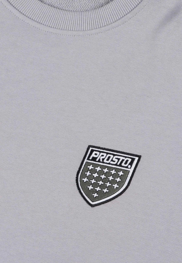Bluza męska oversize Prosto Shield crewneck sprany szary
