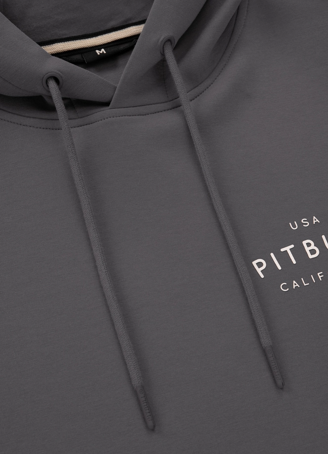 Bluza męska z kapturem Pitbull Pit Bull Sampson grafitowa szara