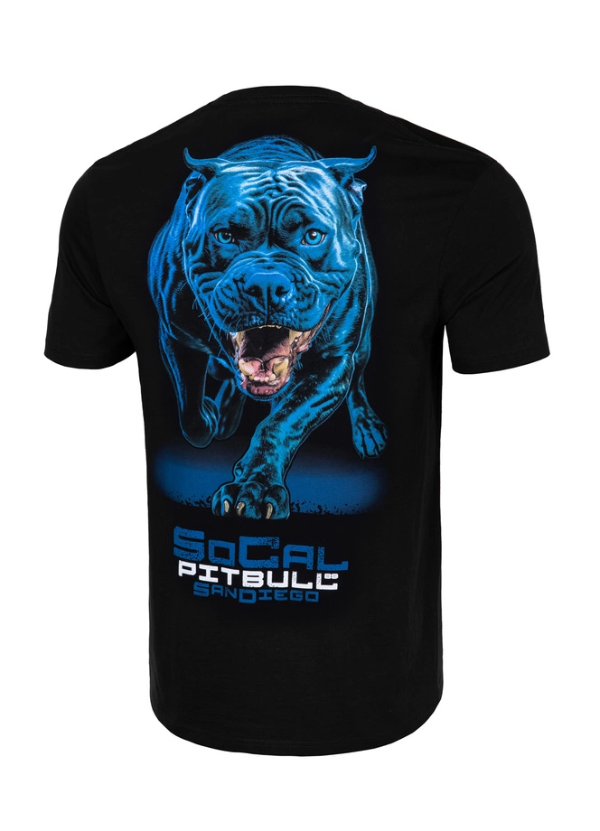 Koszulka męska T-Shirt Pit Bull Pitbull In Blue czarna