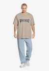 Koszulka męska t-shirt oversize Prosto Graffiti beżowa
