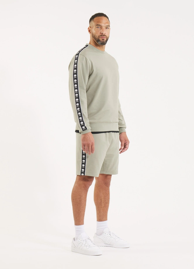 Bluza męska bez kaptura Pitbull Pit Bull Tape Nugget dusty salvia