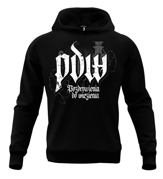 Bluza męska z kapturem Public Enemy PDW hoodie czarna