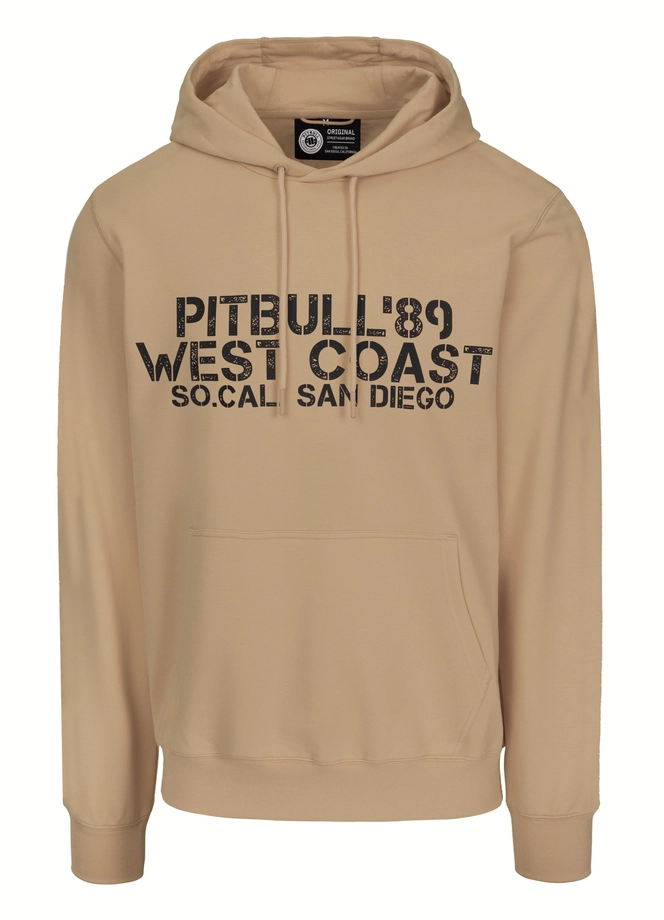 Bluza męska z kapturem Pitbull Pit Bull Driving beżowa