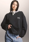 Bluza damska z kapturem oversize Prosto Baloon sprana czarna