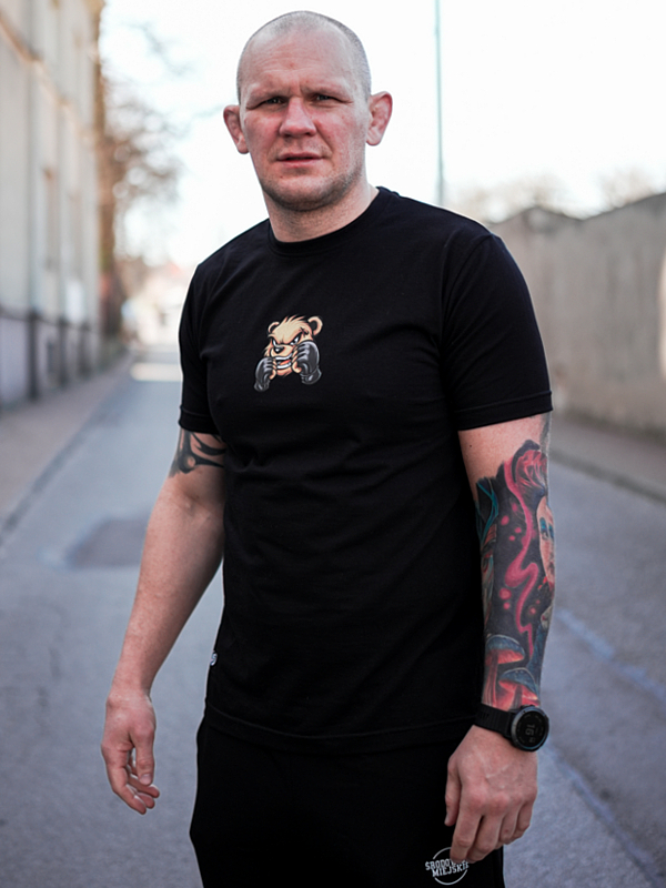 Koszulka t-shirt Środowisko Miejskie Fighter Bear czarna