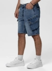Spodenki szorty jeans bojówki męskie Pitbull Classic Wash Strandway niebieskie