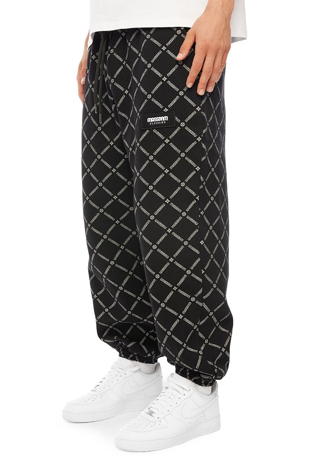 Spodnie dresowe męskie Baggy Mass DNM Monogram czarne