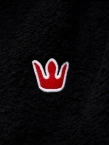 Bluza męska z kapturem Sherpa oversize Jigga Wear Teddy Simple Crown czarna