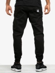 Spodnie męskie Materiałowe Jogger Jigga Wear Crown Stitch czarne/białe