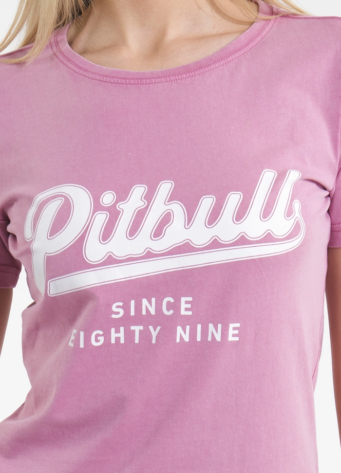 Koszulka damska T-shirt Pit Bull Angel Logo różowa