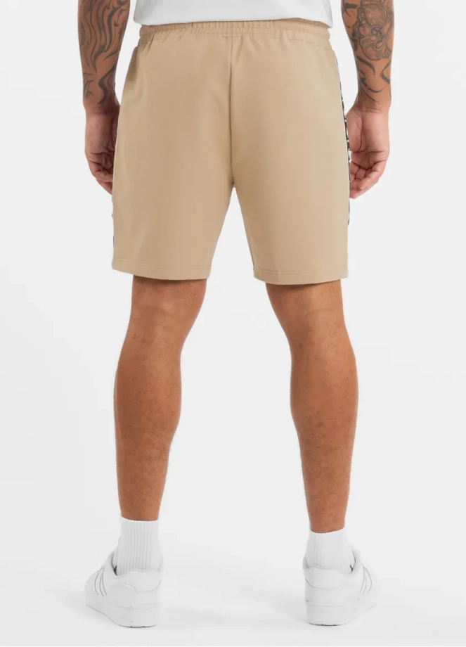 Spodenki szorty dresowe męskie Pitbull Pit Bull Tape Nugget beżowe