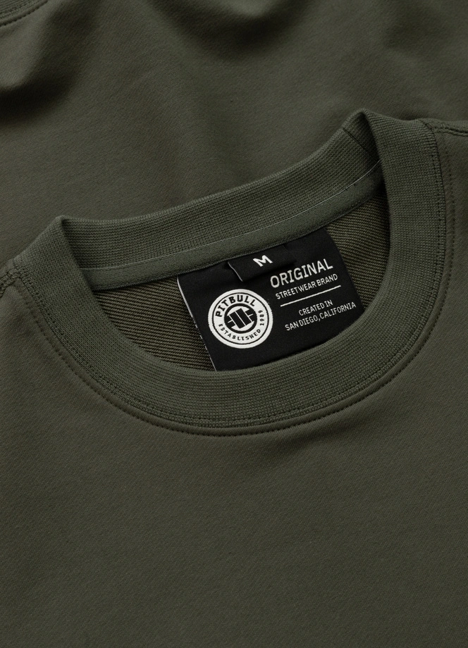 Bluza męska bez kaptura Pitbull Pit Bull Para Bellum zielona