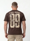 Koszulka męska T-Shirt Pitbull Eighty Nine Dog ciemno brązowa