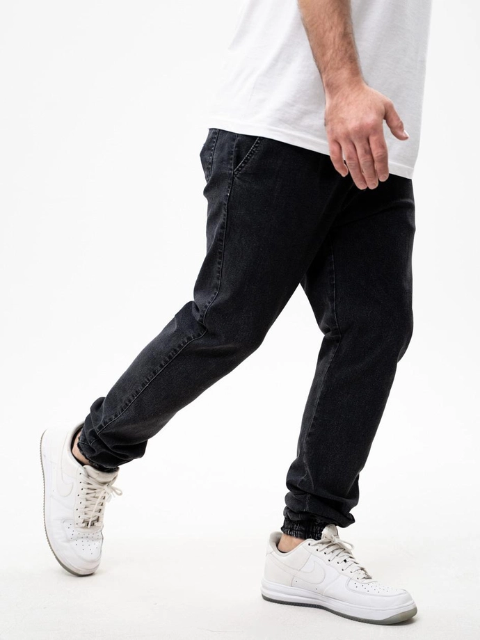Spodnie męskie Jeans Jogger Jigga Wear Crown ciemno szare