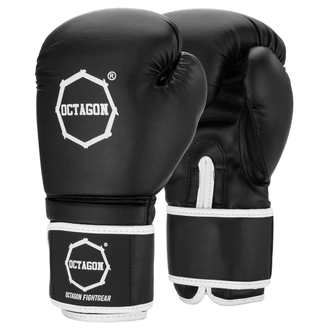Rękawice bokserskie Octagon Rad Skaj czarno/białe