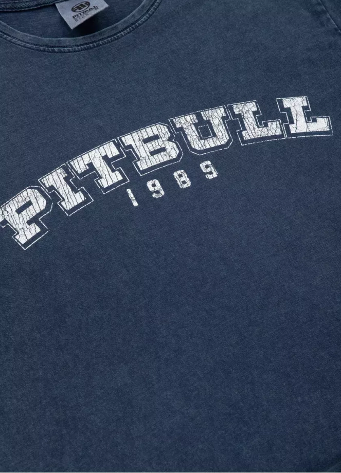 Koszulka męska T-Shirt Pit Bull Pitbull Denim Washed Born In 1989 niebieska
