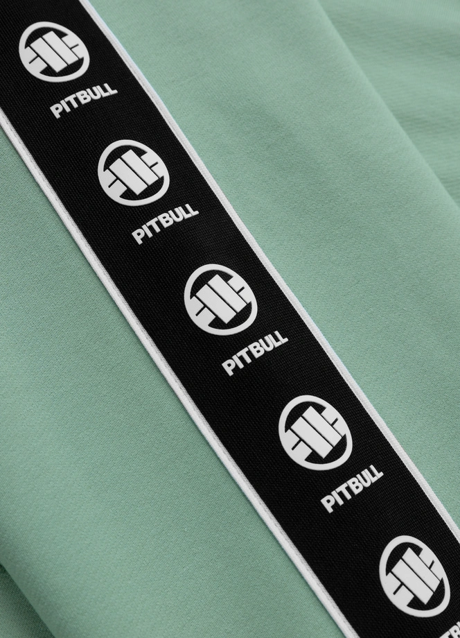 Bluza męska z kapturem Pitbull Pit Bull Tape Nugget ZIP miętowa zielona