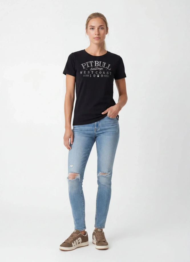 Koszulka t-shirt damska Pit Bull Player czarna