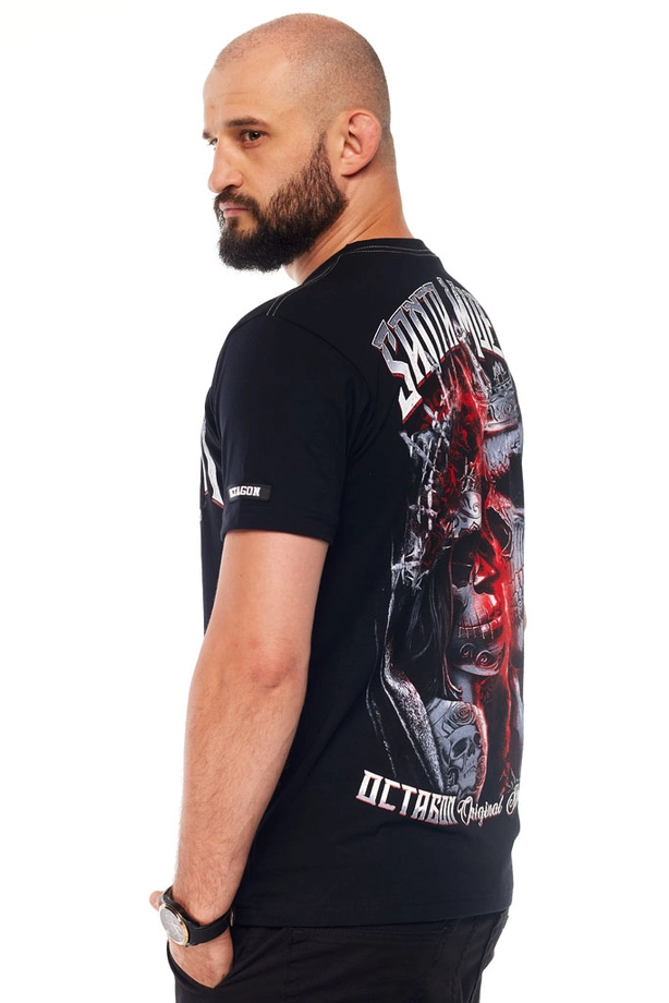 Koszulka męska T-shirt Octagon Santa Muerte czarna