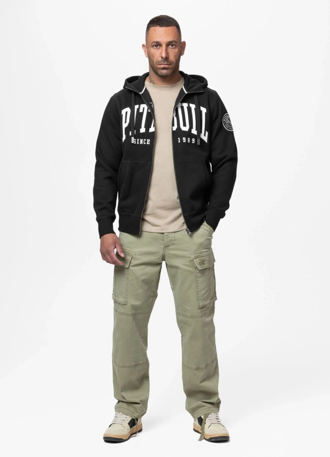 Bluza męska rozpinana z kapturem Pit Bull Norton czarna