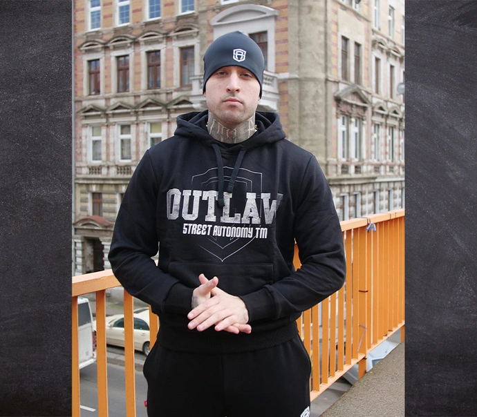 Bluza męska z kapturem Street Autonomy Outlaw czarna