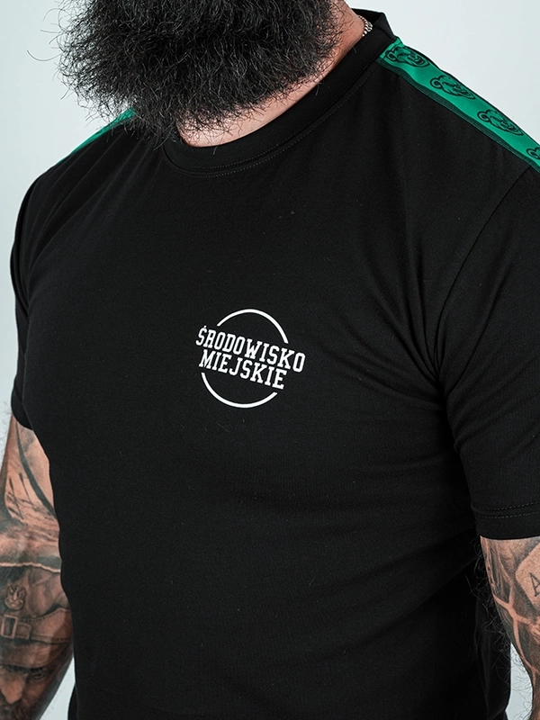 Koszulka męska t-shirt Środowisko Miejskie Classic Lampas czarna/zielona