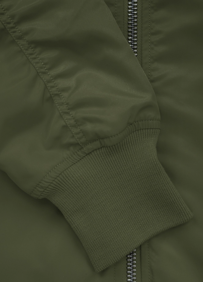 Kurtka męska przejściowa wiosenna Pit Bull MA 1 Logo Flight Jacket 2 bomber zielona
