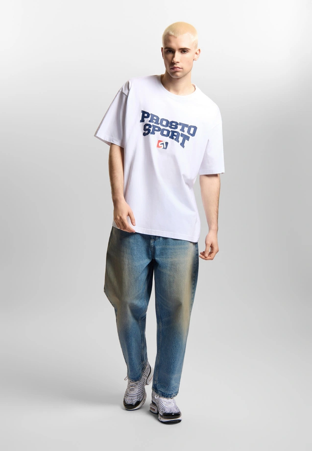 Koszulka męska t-shirt Prosto Sport biała