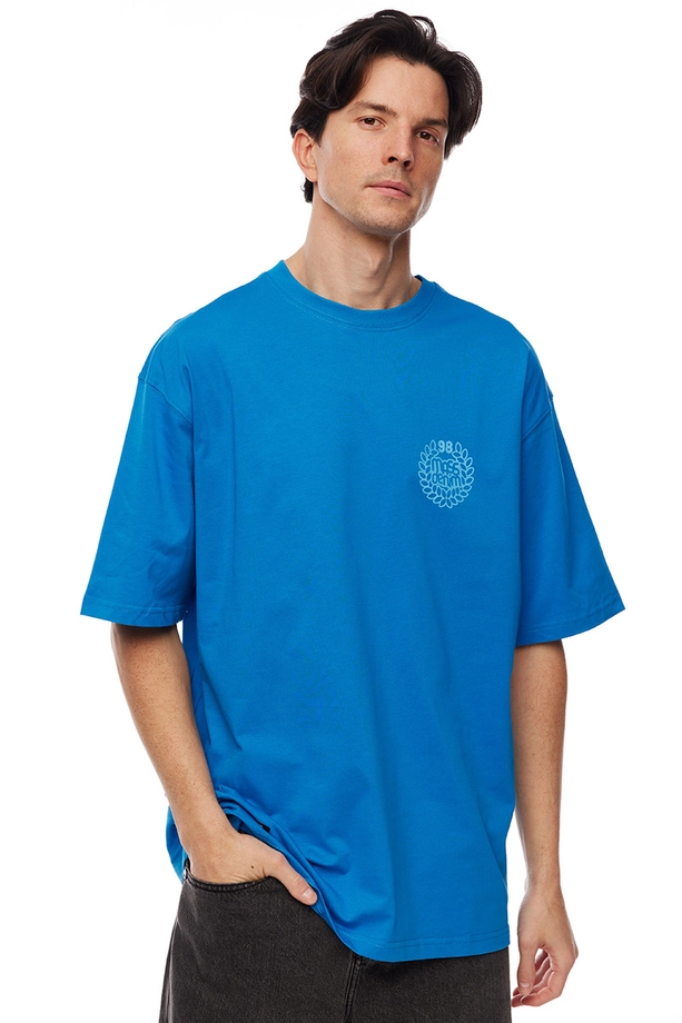 Koszulka męska t-shirt Mass Dnm Base Back niebieska