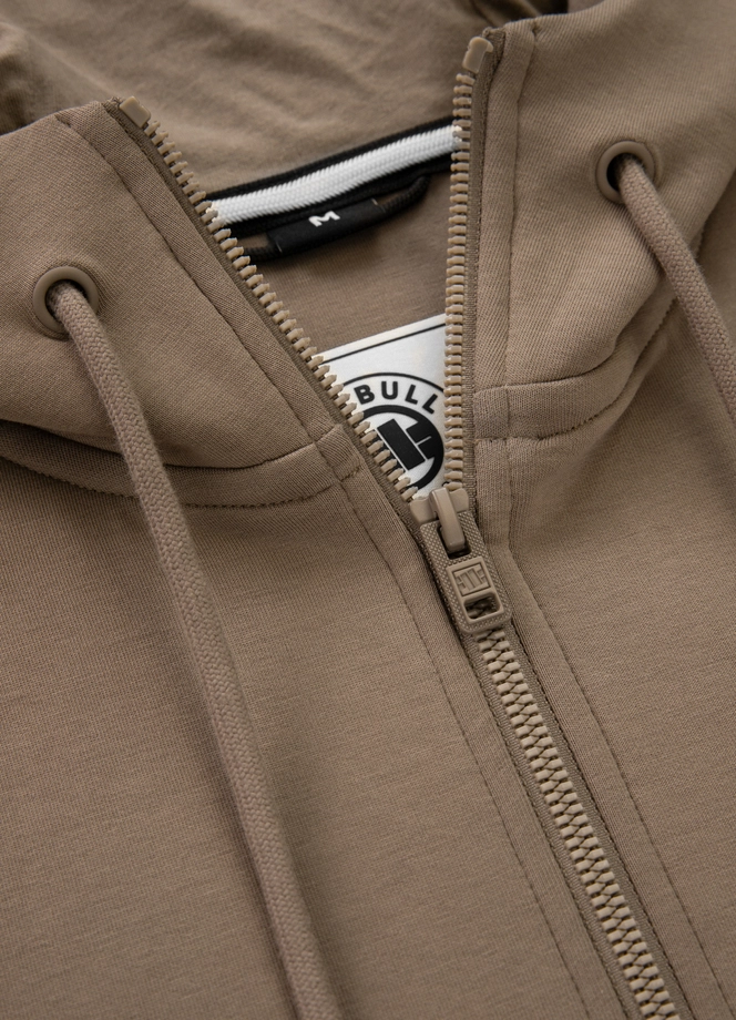 Bluza męska rozpinana z kapturem Pit Bull Sampson 25 ZIP beżowa