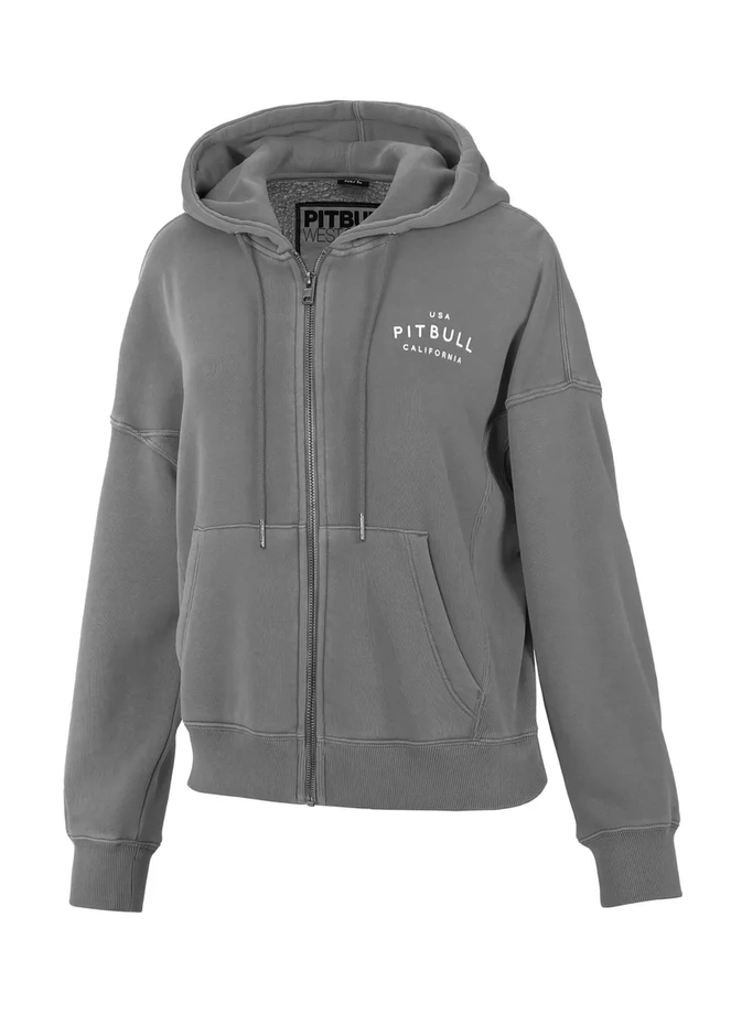 Bluza damska Pit Bull Manzanita Pitbull hooded zip szara