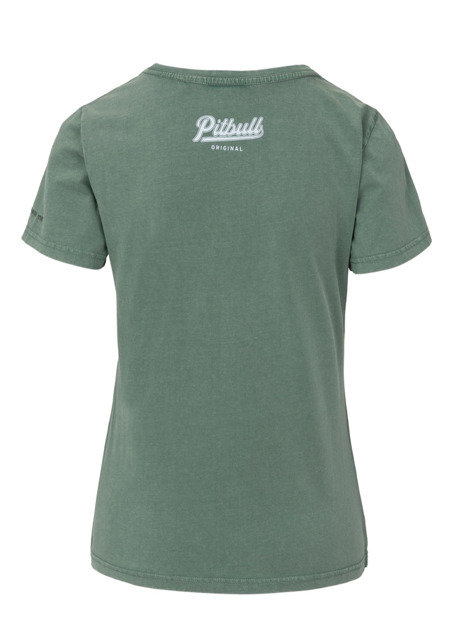 Koszulka damska T-shirt Pit Bull Angel Logo zielona