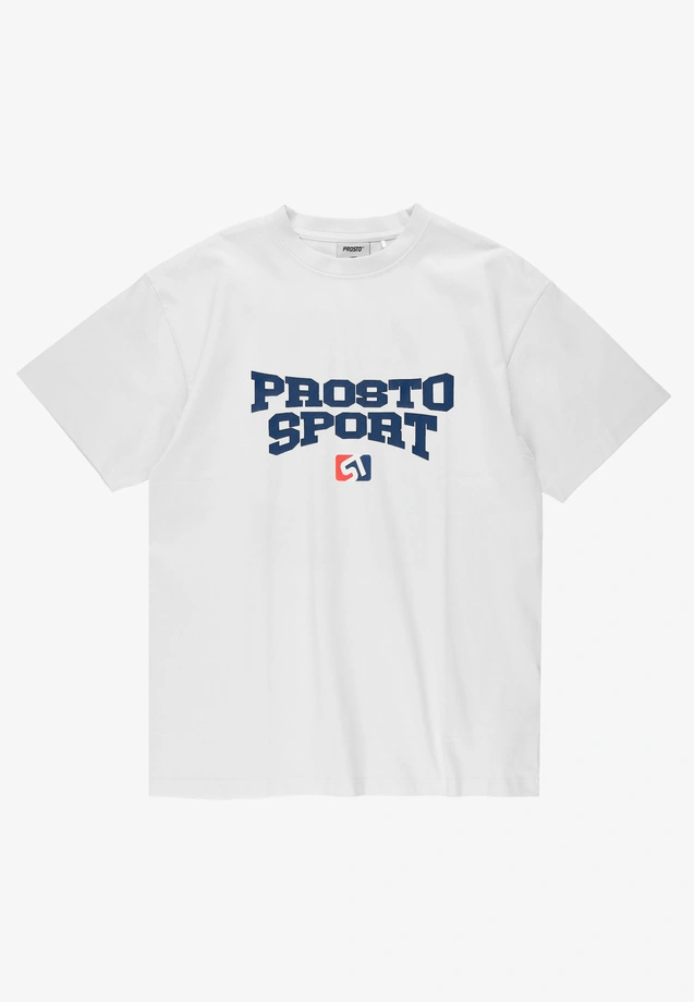 Koszulka męska t-shirt Prosto Sport biała