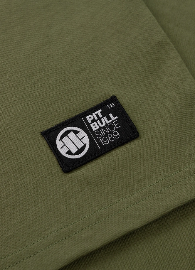 Koszulka męska T-Shirt Pitbull Small Logo oliwkowa zielona