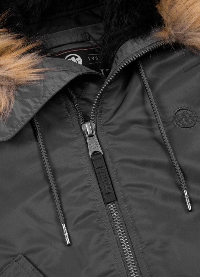 Kurtka zimowa męska Pit Bull Bomber Harvest jacket grafitowa