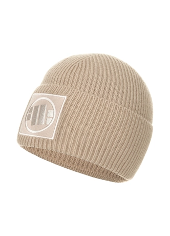 Czapka zimowa Pit Bull Beanie Logo Single Layer Cuff beżowa