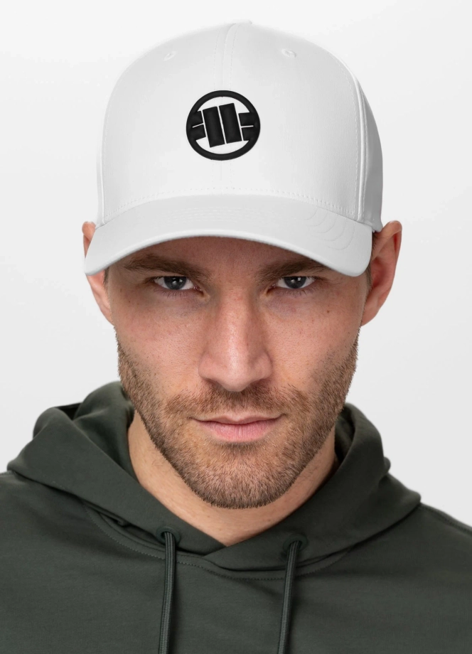 Czapka z daszkiem Full Cap Pit Bull Tech Logo biała